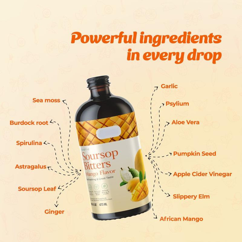Customization Dietary Liquid Supplements Exotic Soursop Bitters Liquid