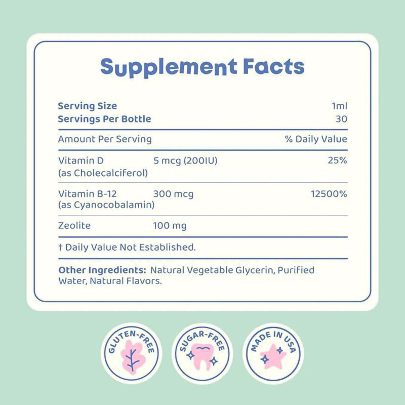 Customization Dietary Supplement Zeolite Berry Flavor Drops digestive health For kids