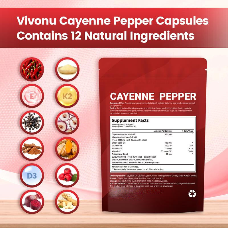 Customization Vitamin Dietary Supplement Cayenne Pepper Softgels