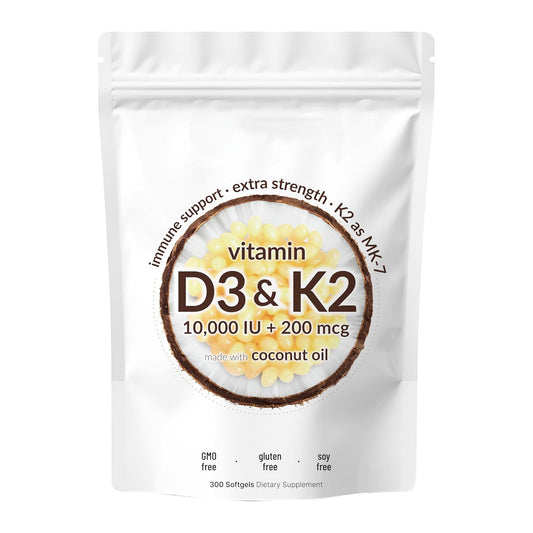 Customization Dietary Supplement Vitamin D3/K2 Coconut oil for bone health Softgel