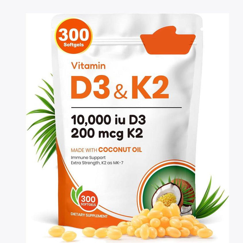 Customization Dietary Supplement Coconut oil Vitamin D3+K2 Softgel