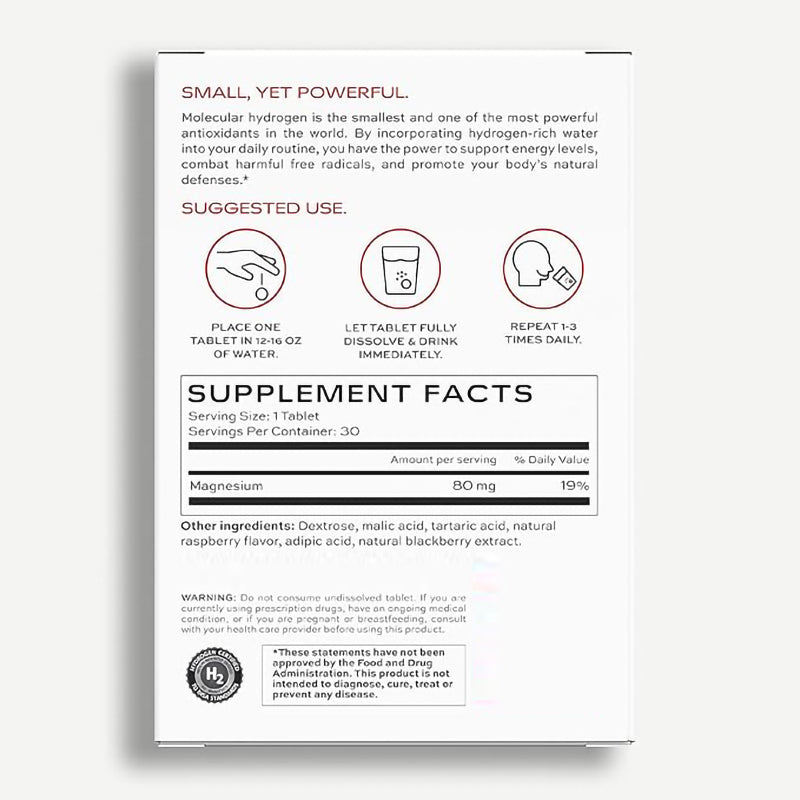 Molecular H2TAB  Dietary Supplement seeking natural energy 60/90/120 Tablets
