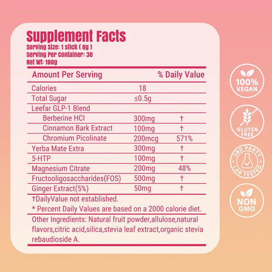 GLP-1 Customization Dietary Supplement Xiaochai Alkali Strawberry Flavor powder