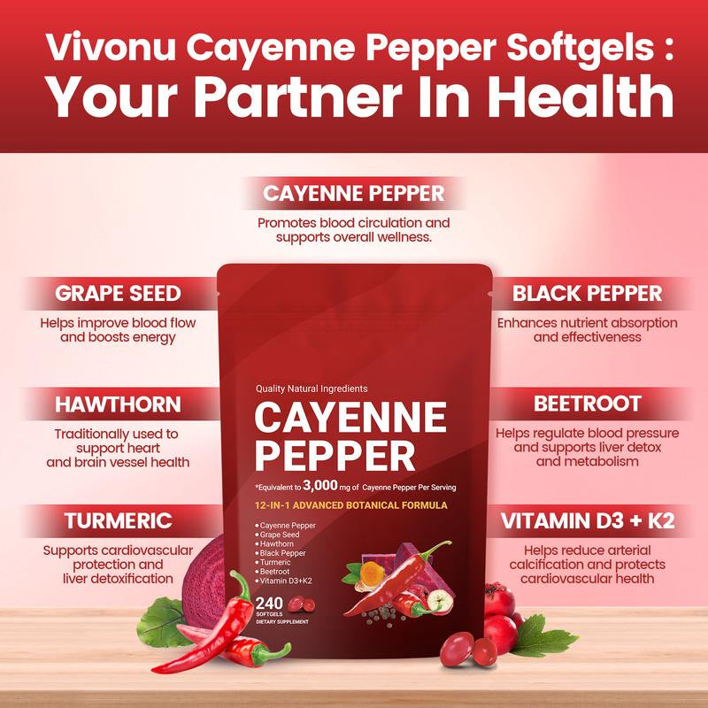 Customization Vitamin Dietary Supplement Cayenne Pepper Softgels
