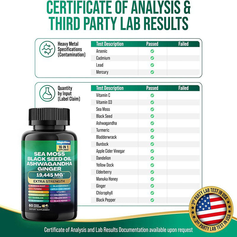 Customization Dietary Supplement Seaweed Immune Support Capsules