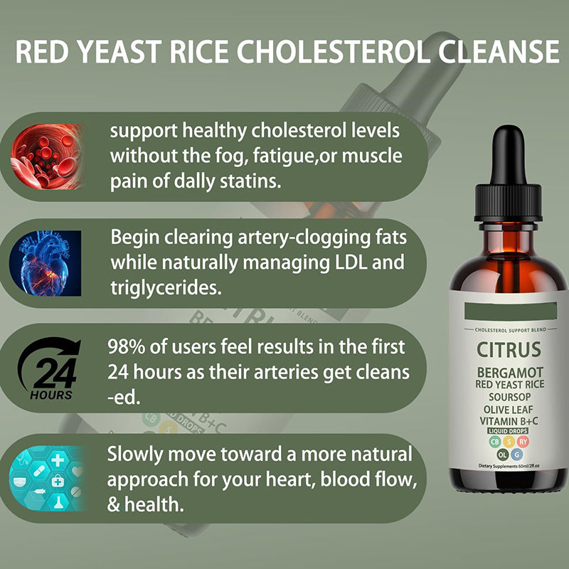 Customization Dietary Supplement Red Yeast Rice Cholesterol Cleans Drops
