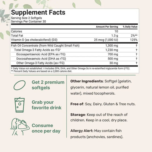Customization Dietary Supplement Fish Oil Omega-3 DHA Softgel