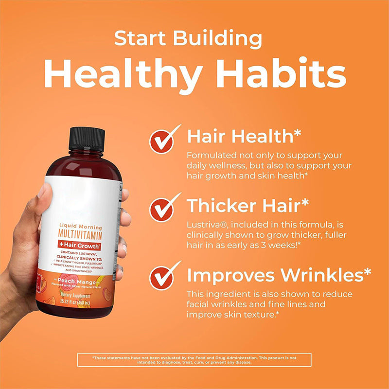 Women's Hair Growth Liquid | 160mg Lustriva® Biotin