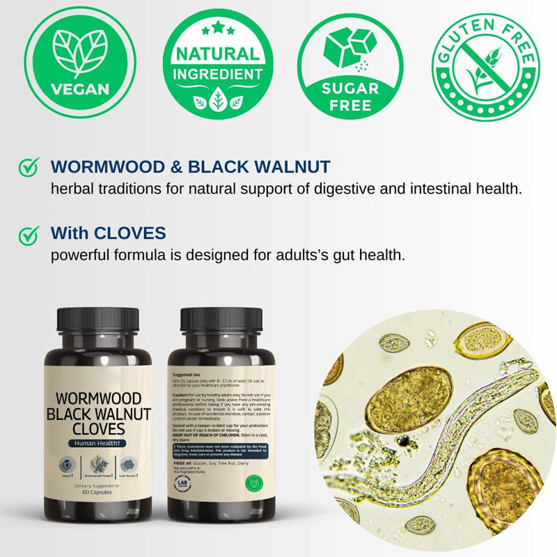 Customization Dietary Supplement Black Walnut Cloves  overall gut health Capsules