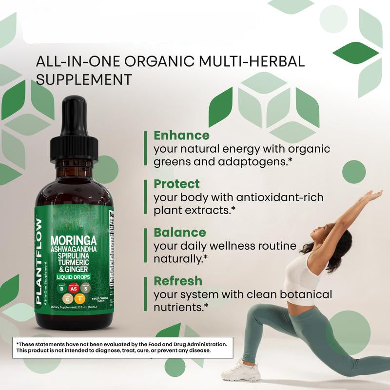 Customization Dietary Supplement  Moringa Ashwagandha Drops