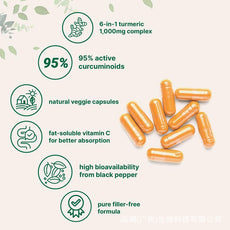 Customization Dietary Supplement Turmeric Curcumin Capsules aids joint health & mobility