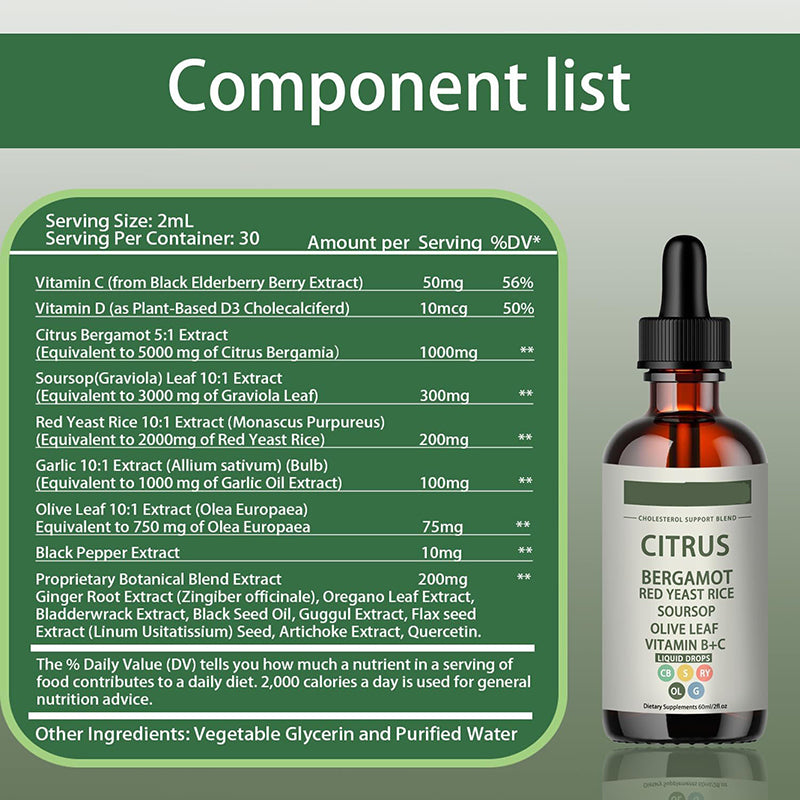 Customization Dietary Supplement Red Yeast Rice Cholesterol Cleans Drops
