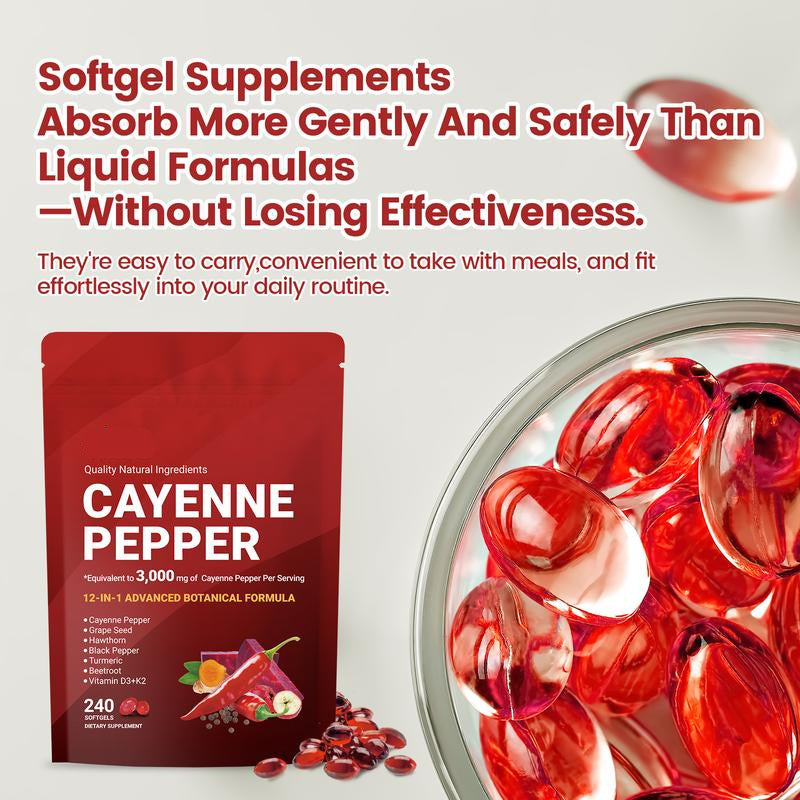 Customization Vitamin Dietary Supplement Cayenne Pepper Softgels