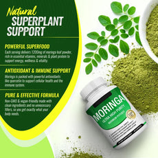 Customization Dietary Supplement Capsules Moringa Leaf Boosts energy & vitality