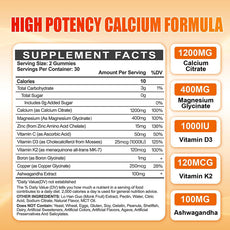 Customization Dietary Supplement Gummies Support Bone Strength & Density 90/120 Gummies