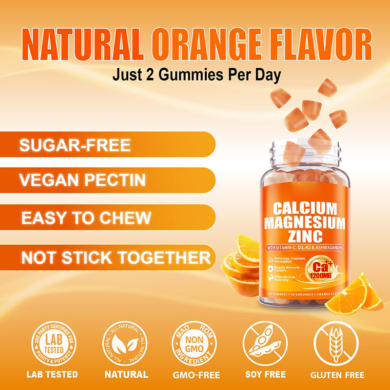 Customization Dietary Supplement Gummies Support Bone Strength & Density 90/120 Gummies