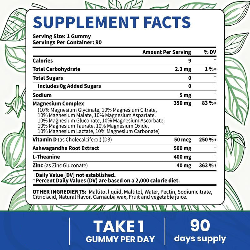 Customization Dietary Supplement  Gummies Reduce Stress & Anxiety 90/120