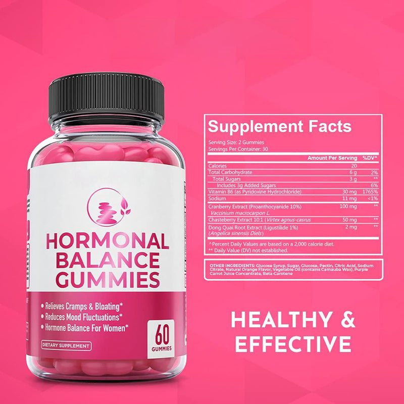 Customization Dietary Supplement Support Healthy Hormone Balance Women 60 Gummies per Bottle