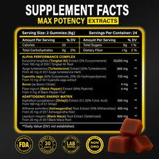 Customization Support Men Healthy Testosterone Levels Gummies 60/90 per Bottle