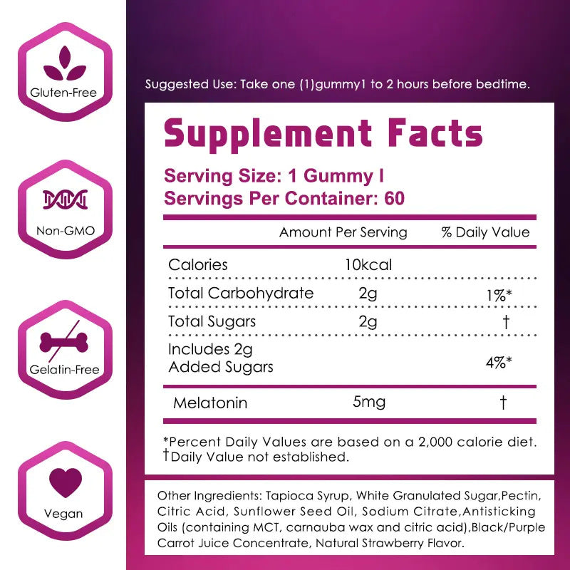 Dietary Supplement Customization Gummies Fall Asleep Faster Melatonin 50/90/120 Gummies