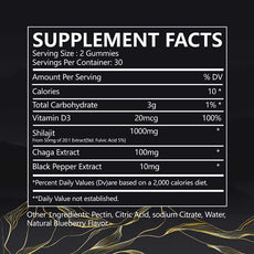 Dietary Supplement Customization Shilajit Bear Gummies Boost Energy & Stamina