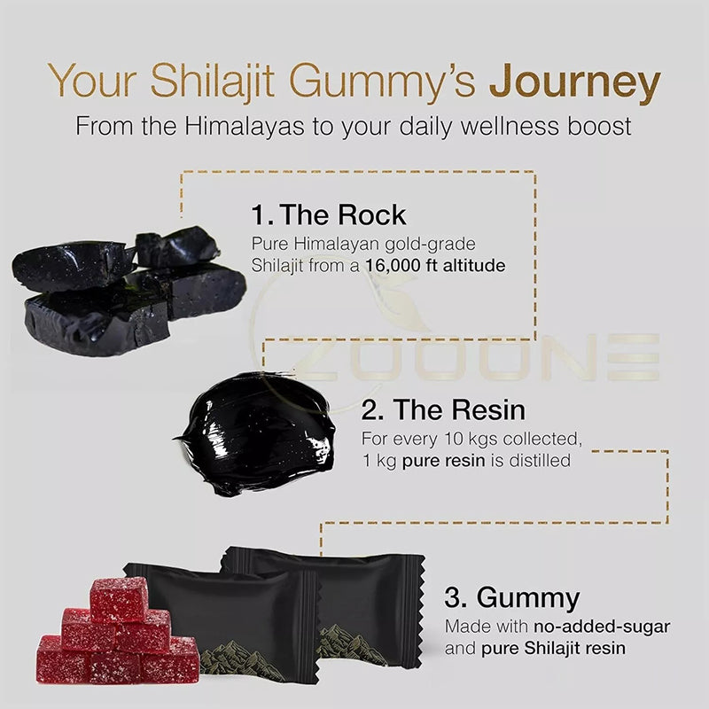 Dietary Supplement Gummies Shilajit Support Immune System Customization 3000mg