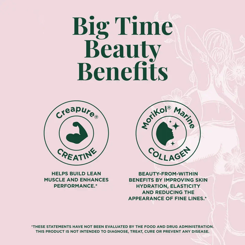 OEM private label creatine collagen. Details Creapure muscle building and MoriKol marine collagen skin hydration benefits.