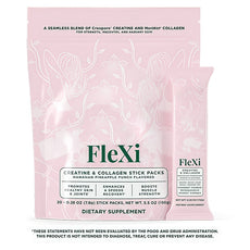 OEM private label creatine collagen powder. Pink pouch and stick pack showing skin and joint health benefits.