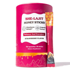 OEM private label women's Shilajit blend powder strawberry flavor packaging